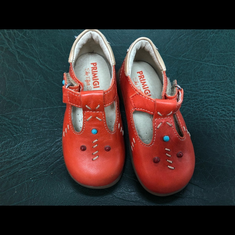 Primigi Mary Janes (sz 20) baby/infant Orange